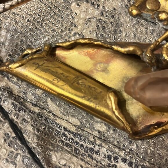 VTG NWT RARE 80’s Fancy Nancy Leather Purse Encrusted With Amethyst and Crystals - Picture 4 of 7